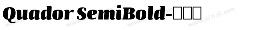 Quador SemiBold字体转换
